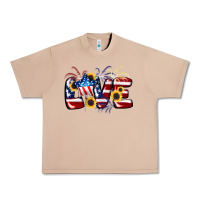 Burro Love 4th of july Urban Heavy Tee - CowGirlArtShop