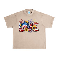 French Oak Love 4th of july Urban Heavy Tee - CowGirlArtShop