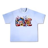 Grape Ice Love 4th of july Urban Heavy Tee - CowGirlArtShop