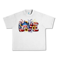 Lunar Rock Love 4th of july Urban Heavy Tee - CowGirlArtShop