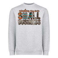 Heather Grey minding my own small business Heavyweight Sweatshirt - RacoonDesign