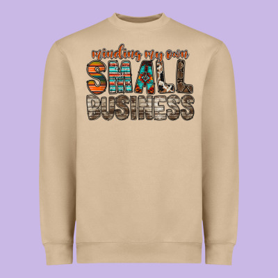 Minding My Own Small Business Heavyweight Sweatshirt Designed By Racoondesign