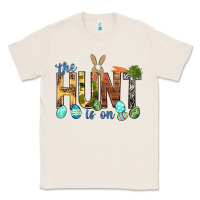 Natural The hunt is on with eggs Easter Day Classic Tee - HowdyJamesFarm
