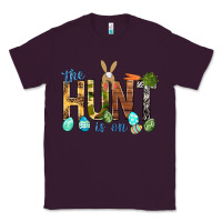Plum The hunt is on with eggs Easter Day Classic Tee - HowdyJamesFarm