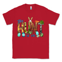 Red The hunt is on with eggs Easter Day Classic Tee - HowdyJamesFarm