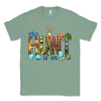 Sage The hunt is on with eggs Easter Day Classic Tee - HowdyJamesFarm