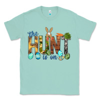 Seafoam The hunt is on with eggs Easter Day Classic Tee - HowdyJamesFarm