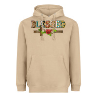 Mushroom blessed and floral cross Heavyweight Hoodie - BarkalooDesign