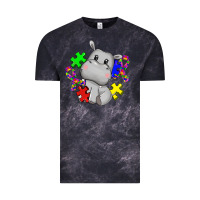 Cloud Black autism hippopotamus Vintage Tee - CowGirlArtShop