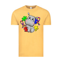 Vintage Mustard autism hippopotamus Vintage Tee - CowGirlArtShop