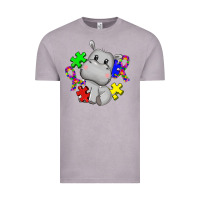Vintage Zinc autism hippopotamus Vintage Tee - CowGirlArtShop