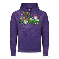 Cloud Purple mardi gras gnomes truck Vintage Hoodie - OliviaCreatesArt