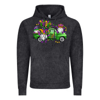 Vintage Black mardi gras gnomes truck Vintage Hoodie - OliviaCreatesArt