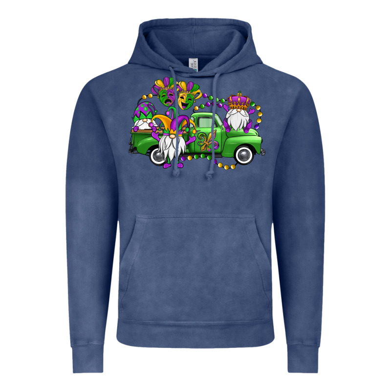 Mardi Gras Gnomes Truck Vintage Hoodie by OliviaCreatesArt | Teevron