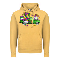 Vintage Mustard mardi gras gnomes truck Vintage Hoodie - OliviaCreatesArt