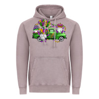 Vintage Zinc mardi gras gnomes truck Vintage Hoodie - OliviaCreatesArt