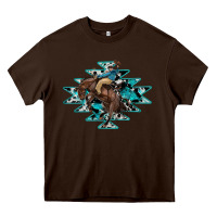 Chocolate Brown western cowboy Heavy Core Tee - RanaPortraitStore