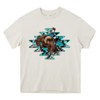 Cream western cowboy Heavy Core Tee - RanaPortraitStore