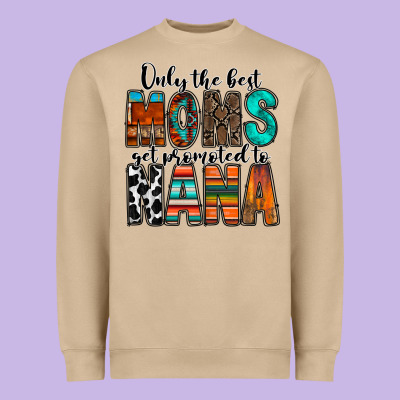 Only The Best Moms Get Promoted To Nana Heavyweight Sweatshirt Designed By Racoondesign