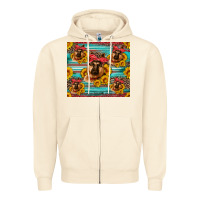 Sandshell german shepherd with sunflowers Zipper Hoodie - Artiststas