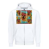 White german shepherd with sunflowers Zipper Hoodie - Artiststas