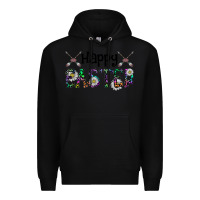 Black Happy Easter Premium Hoodie - CowhideDigitalArt