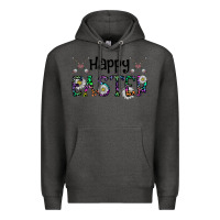 Charcoal Heather Happy Easter Premium Hoodie - CowhideDigitalArt