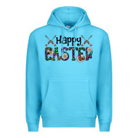 Ocean Blue Happy Easter Premium Hoodie - CowhideDigitalArt