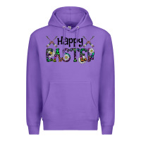 Purple Happy Easter Premium Hoodie - CowhideDigitalArt
