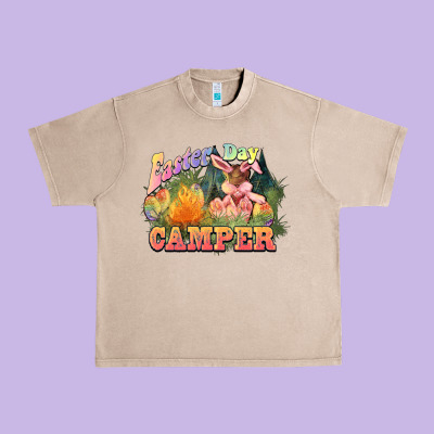 Easter Day Camper Urban Heavy Tee Designed By Howdyjamesfarm