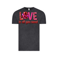 Vintage Black Love is all you need Valentine's Day Vintage Tee - HowdyJamesFarm