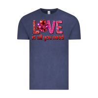 Vintage Denim Love is all you need Valentine's Day Vintage Tee - HowdyJamesFarm
