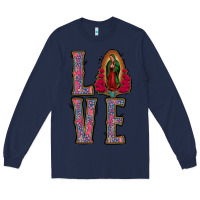 Navy Love Lady Of Guadalupe Long Sleeve Tee - Jasminsmagicworld
