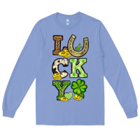 Colony Blue St. Patrick's Western lucky Long Sleeve Tee - OliviaCreatesArt