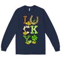 Navy St. Patrick's Western lucky Long Sleeve Tee - OliviaCreatesArt