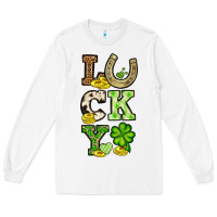 White St. Patrick's Western lucky Long Sleeve Tee - OliviaCreatesArt