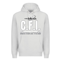 Dove Grey CFI CFI Certified Flight Pilot Gift CFI Flying Instructor Premium Hoodie - longCreatives