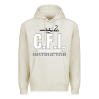 Oatmeal Heather CFI CFI Certified Flight Pilot Gift CFI Flying Instructor Premium Hoodie - longCreatives