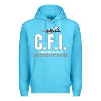 Ocean Blue CFI CFI Certified Flight Pilot Gift CFI Flying Instructor Premium Hoodie - longCreatives