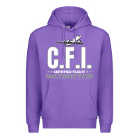 Purple CFI CFI Certified Flight Pilot Gift CFI Flying Instructor Premium Hoodie - longCreatives