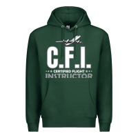 Sports Green CFI CFI Certified Flight Pilot Gift CFI Flying Instructor Premium Hoodie - longCreatives
