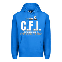 True Royal CFI CFI Certified Flight Pilot Gift CFI Flying Instructor Premium Hoodie - longCreatives