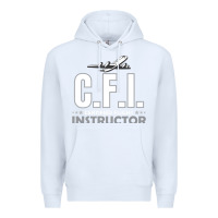 White CFI CFI Certified Flight Pilot Gift CFI Flying Instructor Premium Hoodie - longCreatives