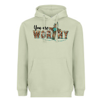 Matcha you are worthy cross Heavyweight Hoodie - BarkalooDesign