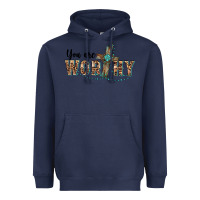 Navy you are worthy cross Heavyweight Hoodie - BarkalooDesign