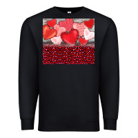Black valentine's day red hearts red leopard Premium Sweatshirt - BarkalooDesign