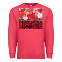 Cardinal valentine's day red hearts red leopard Premium Sweatshirt - BarkalooDesign