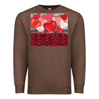 Chestnut valentine's day red hearts red leopard Premium Sweatshirt - BarkalooDesign