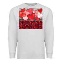 Dove Grey valentine's day red hearts red leopard Premium Sweatshirt - BarkalooDesign