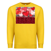 Lemon valentine's day red hearts red leopard Premium Sweatshirt - BarkalooDesign